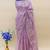 Lavender organza embroidered sequins work heavy look ethnic saree with blouse