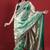 Green tissue embroidered sequins work heavy look ethnic saree with blouse