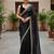Black net embroidered sequins work heavy look ethnic saree with blouse