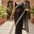 Black net embroidered sequins work heavy look ethnic saree with blouse