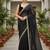 Black net embroidered sequins work heavy look ethnic saree with blouse