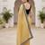 Yellow net embroidered sequins work heavy look ethnic saree with blouse