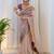 Lavender net embroidered sequins work heavy look ethnic saree with blouse