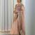 Lavender net embroidered sequins work heavy look ethnic saree with blouse