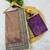 Lavender net embroidered sequins work heavy look ethnic saree with blouse