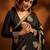 Multicolor silk embroidered sequins work heavy look ethnic saree with blouse