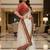 White organza embroidered sequins work heavy look ethnic saree with blouse