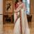 White organza embroidered sequins work heavy look ethnic saree with blouse