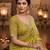 Yellow satin embroidered sequins work heavy look ethnic saree with blouse