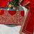 Red satin embroidered sequins work heavy look ethnic saree with blouse