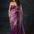 Purple silk embroidered sequins work heavy look ethnic saree with blouse