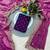 Purple silk embroidered sequins work heavy look ethnic saree with blouse