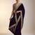 Maroon velvet embroidered sequins work heavy look ethnic saree with blouse