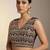 Maroon velvet embroidered sequins work heavy look ethnic saree with blouse