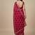 Red chiffon embroidered zari work heavy look ethnic saree with blouse