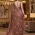 Brown manipuri silk embroidered thread work heavy look ethnic saree with blouse