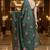 Green manipuri silk embroidered thread work heavy look ethnic saree with blouse