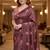 Maroon manipuri silk embroidered thread work heavy look ethnic saree with blouse