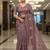 Purple manipuri silk embroidered thread work heavy look ethnic saree with blouse