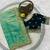 Green satin embroidered thread work heavy look ethnic saree with blouse
