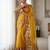 Multicolor dupion silk embroidered thread work heavy look ethnic saree with blouse