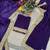 Purple satin embroidered sequins work heavy look ethnic saree with blouse