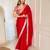 Multicolor satin embroidered sequins work heavy look ethnic saree with blouse