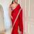 Multicolor satin embroidered sequins work heavy look ethnic saree with blouse