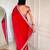 Multicolor satin embroidered sequins work heavy look ethnic saree with blouse