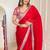 Multicolor satin embroidered sequins work heavy look ethnic saree with blouse