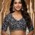 Blue chiffon embroidered sequins work heavy look ethnic saree with blouse
