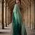 Green chiffon embroidered sequins work heavy look ethnic saree with blouse