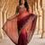 Maroon chiffon embroidered sequins work heavy look ethnic saree with blouse