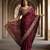 Purple chiffon embroidered sequins work heavy look ethnic saree with blouse