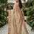 Beige manipuri silk embroidered thread work heavy look ethnic saree with blouse