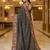 Black manipuri silk embroidered thread work heavy look ethnic saree with blouse