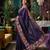 Purple manipuri silk embroidered thread work heavy look ethnic saree with blouse