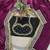 Magenta satin embroidered sequins work heavy look ethnic saree with blouse