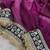 Magenta satin embroidered sequins work heavy look ethnic saree with blouse