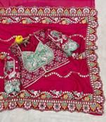 Multicolor silk embroidered sequins work heavy look ethnic saree with blouse
