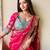 Multicolor silk embroidered sequins work heavy look ethnic saree with blouse