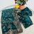 Green satin embroidered sequins work heavy look ethnic saree with blouse