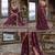 Purple satin embroidered sequins work heavy look ethnic saree with blouse