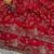 Red satin embroidered sequins work heavy look ethnic saree with blouse