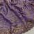 Purple satin embroidered sequins work heavy look ethnic saree with blouse