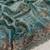 Teal satin embroidered sequins work heavy look ethnic saree with blouse