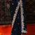 Blue velvet embroidered sequins work heavy look ethnic saree with blouse