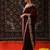Maroon velvet embroidered sequins work heavy look ethnic saree with blouse