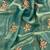 Sea green satin embroidered thread work heavy look ethnic saree with blouse