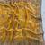 Yellow satin embroidered thread work heavy look ethnic saree with blouse